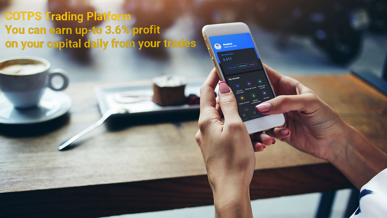 Invest in cotps and earn up-to 3.6% profit on your capital daily from your trades!