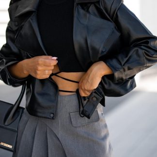 ΡΟΥΧΑ,Πανωφόρια,Δερμάτινα Μπουφάν,OFFICE LOOK